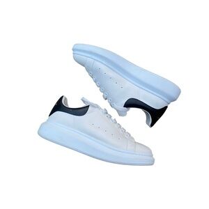 Alexander McQueen White and Black Sneakers with Modern Design